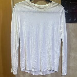 Figs Women's White Long Sleeve Tee